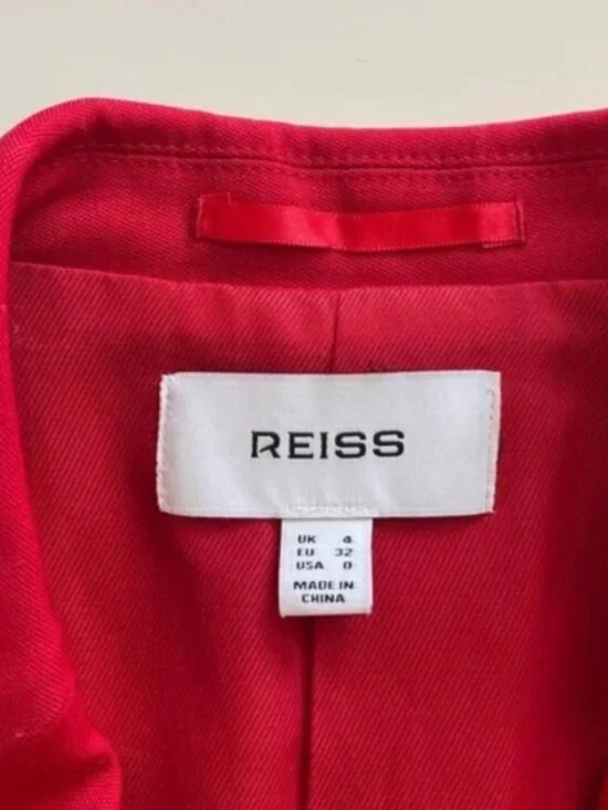 Reiss Anna double breasted wool blend tux blazer size 0 - Picture 5 of 9